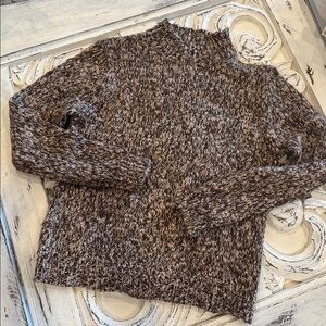 TRIBECA STUDIO Wool blend Mock Neck Sweater Womens M Chunky knit Soft warm cozy